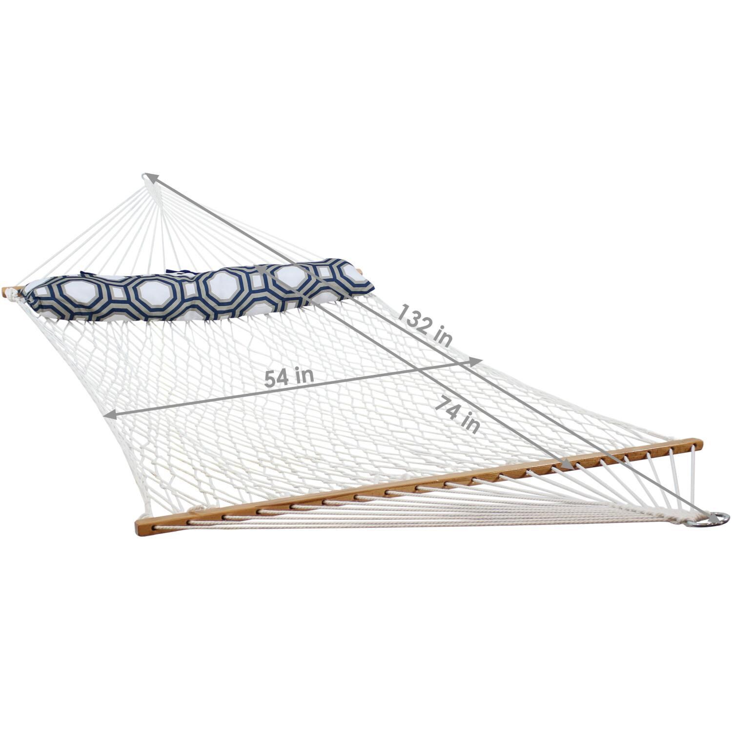 Ultimate Patio Classic Double Rope Hammock w/ Pillow