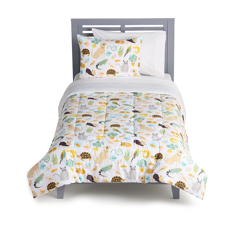 The Big One Kids? Archie Pet Party Reversible Comforter Set with Shams