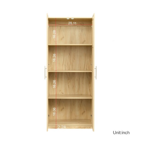 Wooden locker， 2 doors， 3 shelves， wardrobe closet， separate kitchen storage locker - - 38105664