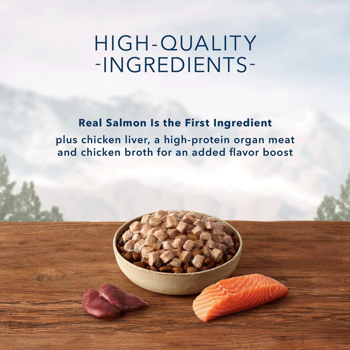 Blue Buffalo Wilderness Trail Toppers Wild Cuts Chunky Salmon Bites in Hearty Gravy Grain-Free Dog Food Topper