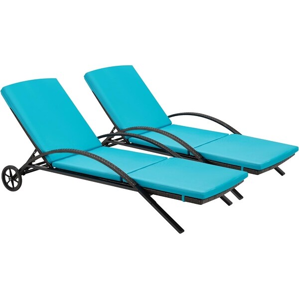 EROMMY Outdoor Patio Lounge Chair，Adjustable Recliner Outdoor Lounge Chairs，Multiple Colors Available