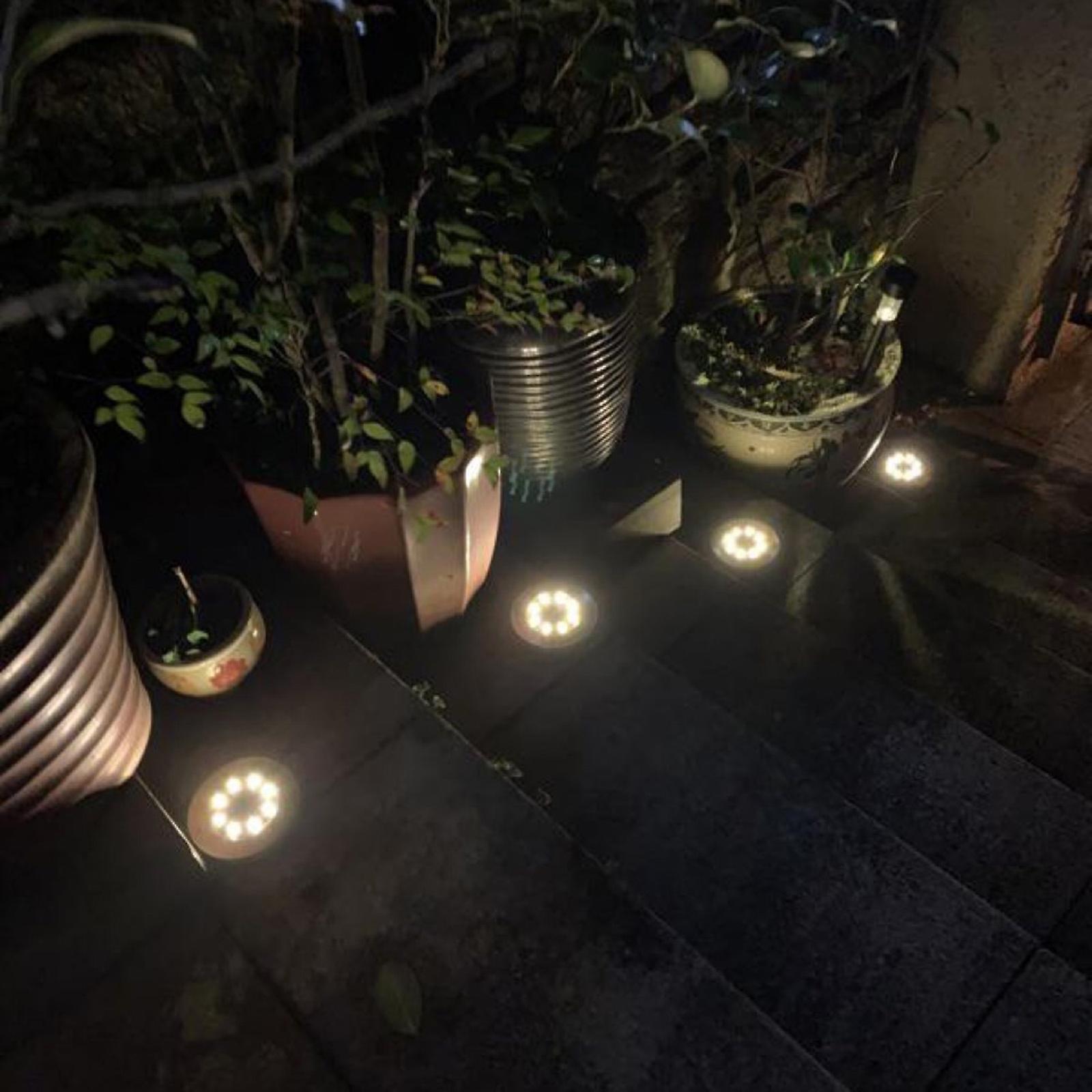 1pcs 20 Led Solar Power Ground Lights In-ground Lamp Buried Light Outdoor Path Way Garden Underground Lamps White Light