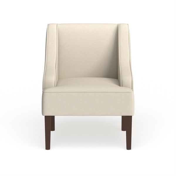 Porch and Den Lyric Cream Swoop Arm Accent Chair