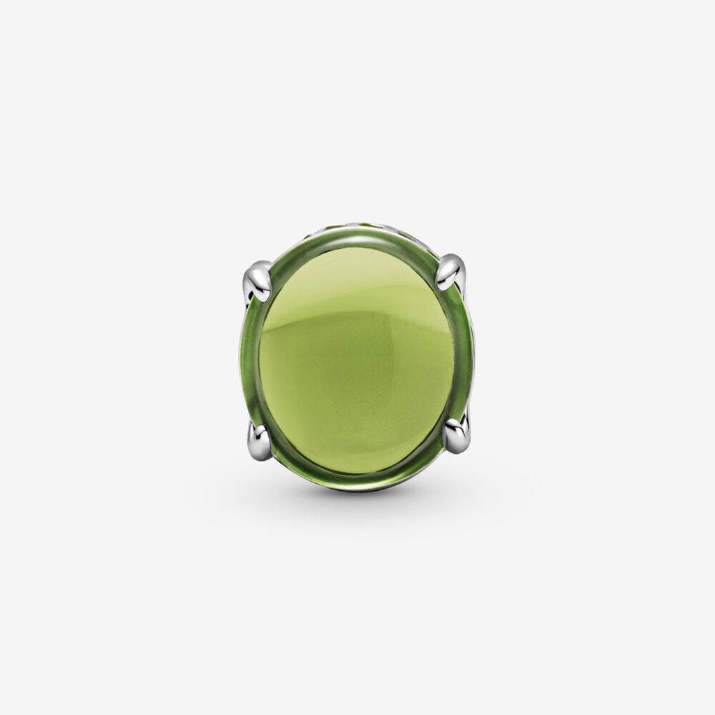 PANDORA  Green Oval Cabochon Charm