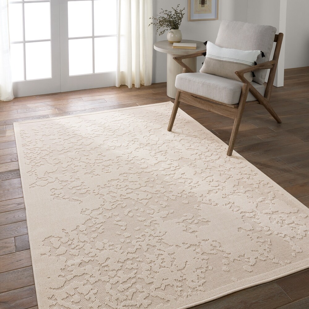 Paradox Indoor/Outdoor Abstract Cream Area Rug