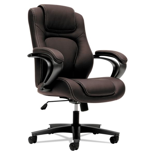 HON HVL402 Series Executive High-Back Chair， Supports Up to 250 lb， 17