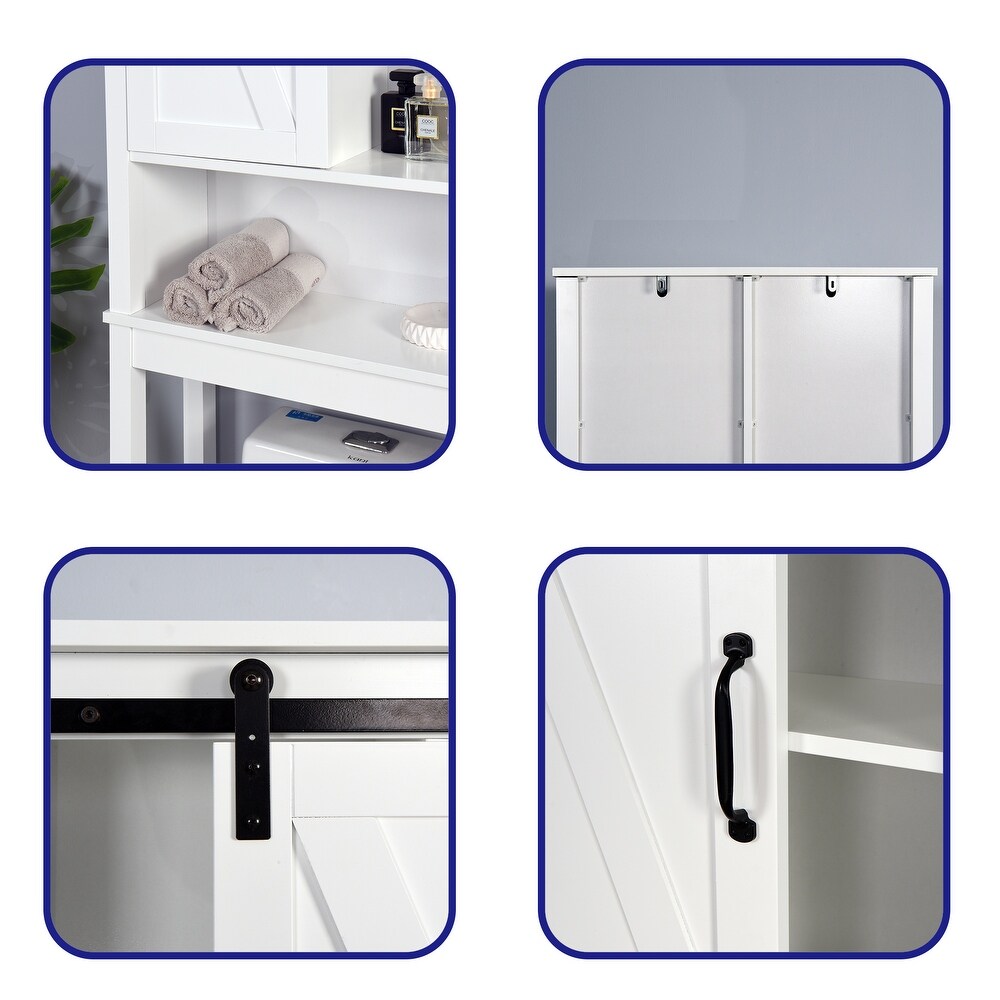 Over the Toilet Storage Cabinet Bathroom Cabinet with Adjustable Shelf