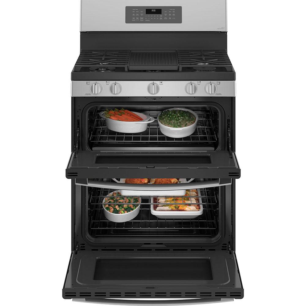 GE Profile 30-inch Freestanding Gas Range with True European Convection Technology PCGB965YPFS