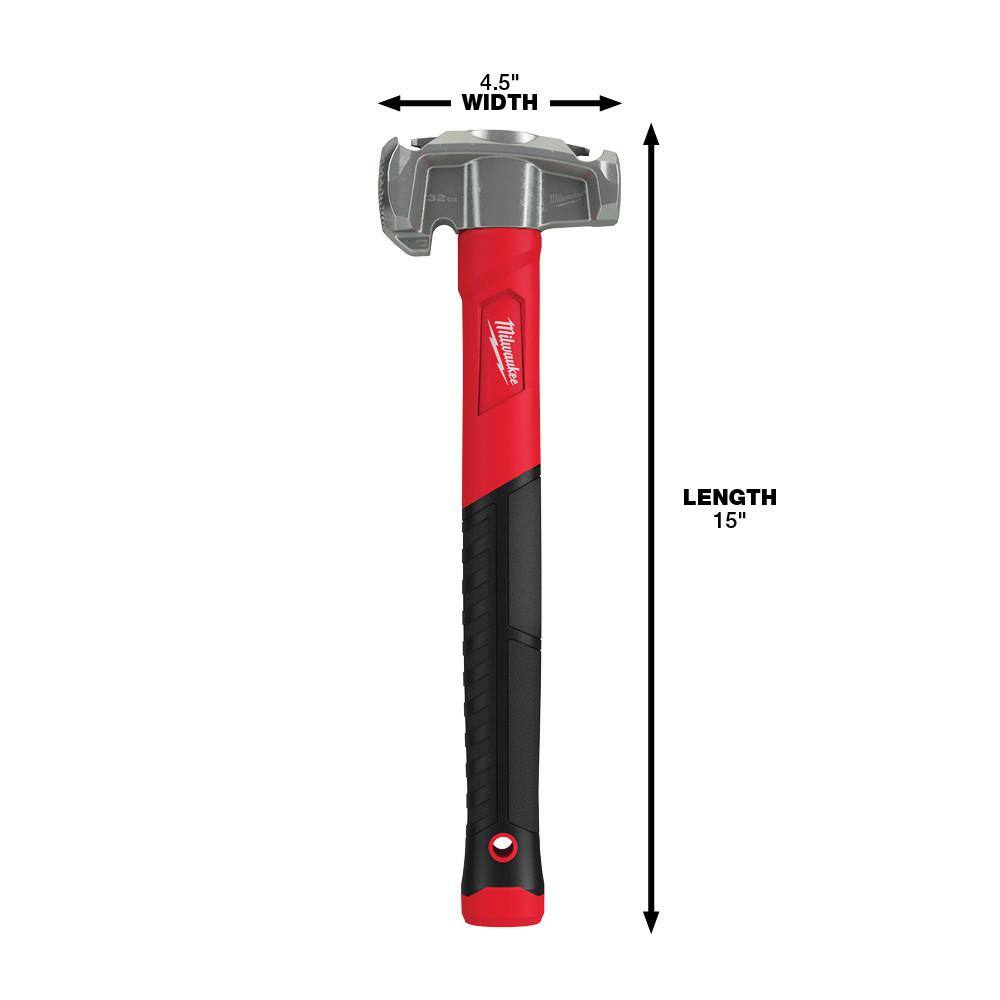 MW 36 oz. 4-in-1 Lineman's Hammer with Lineman's 4-in-1 Insulated Ratcheting Box Wrench 48-22-9040-48-22-9212