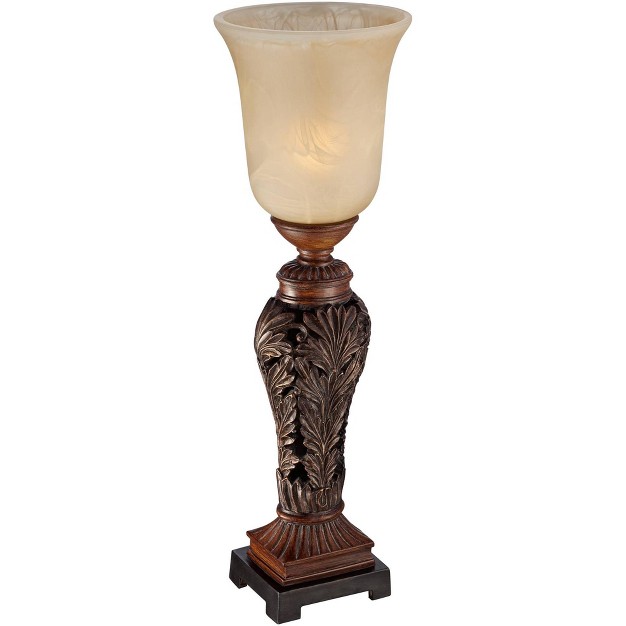 High Double Bronze Alabaster Glass Shade For Bedroom Living Room Nightstand Bedside