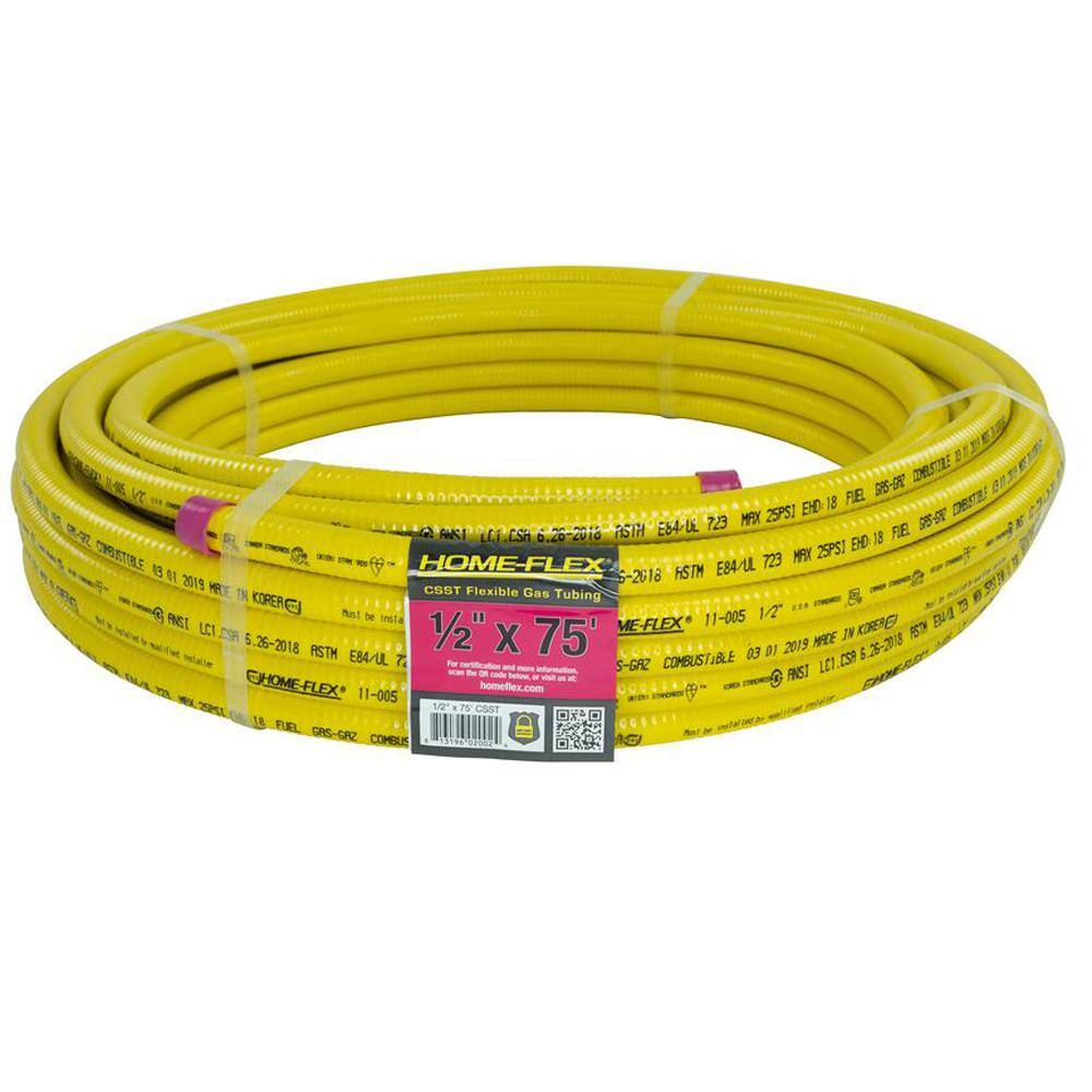 HOME-FLEX 12 in. x 75 ft. CSST Corrugated Stainless Steel Tubing 11-00575