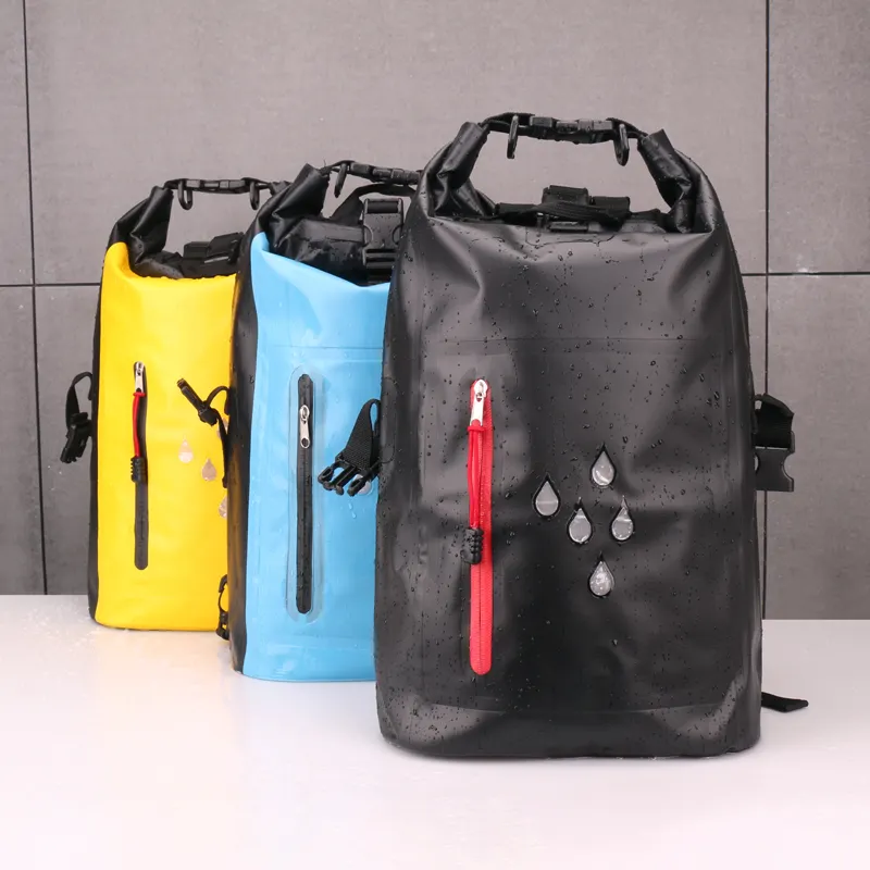 Wholesale Pvc Hiking Travel Custom Logo Backpack Camping Tarpaulin Pack Outdoor Roll Top Dry Bag Foldable Waterproof Backpack