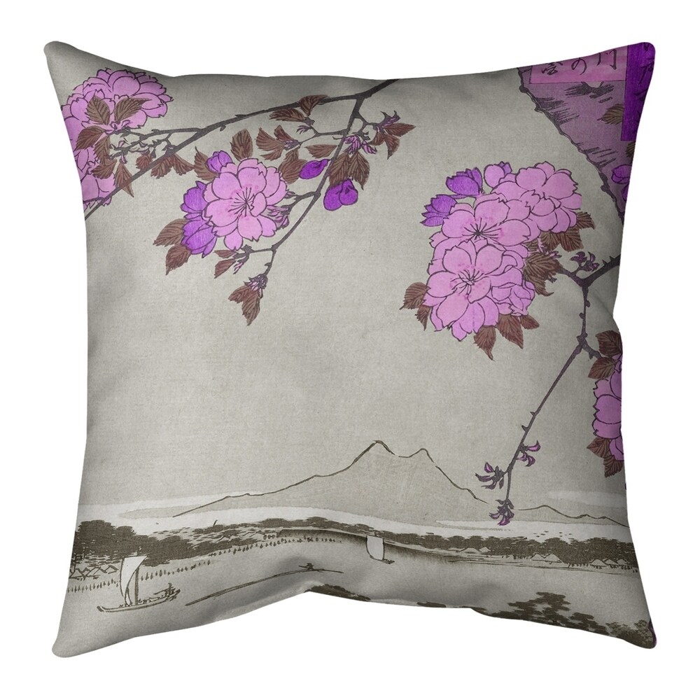 Blossoms Over the River Indoor/Outdoor Pillow