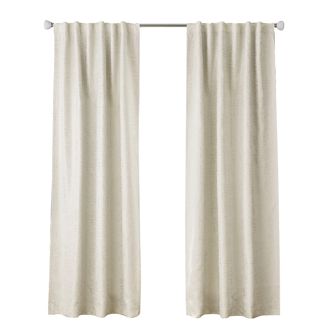 Better Homes and Gardens Blackout Abstract Single Curtain Panel， 50 x 108， Taupe Splash