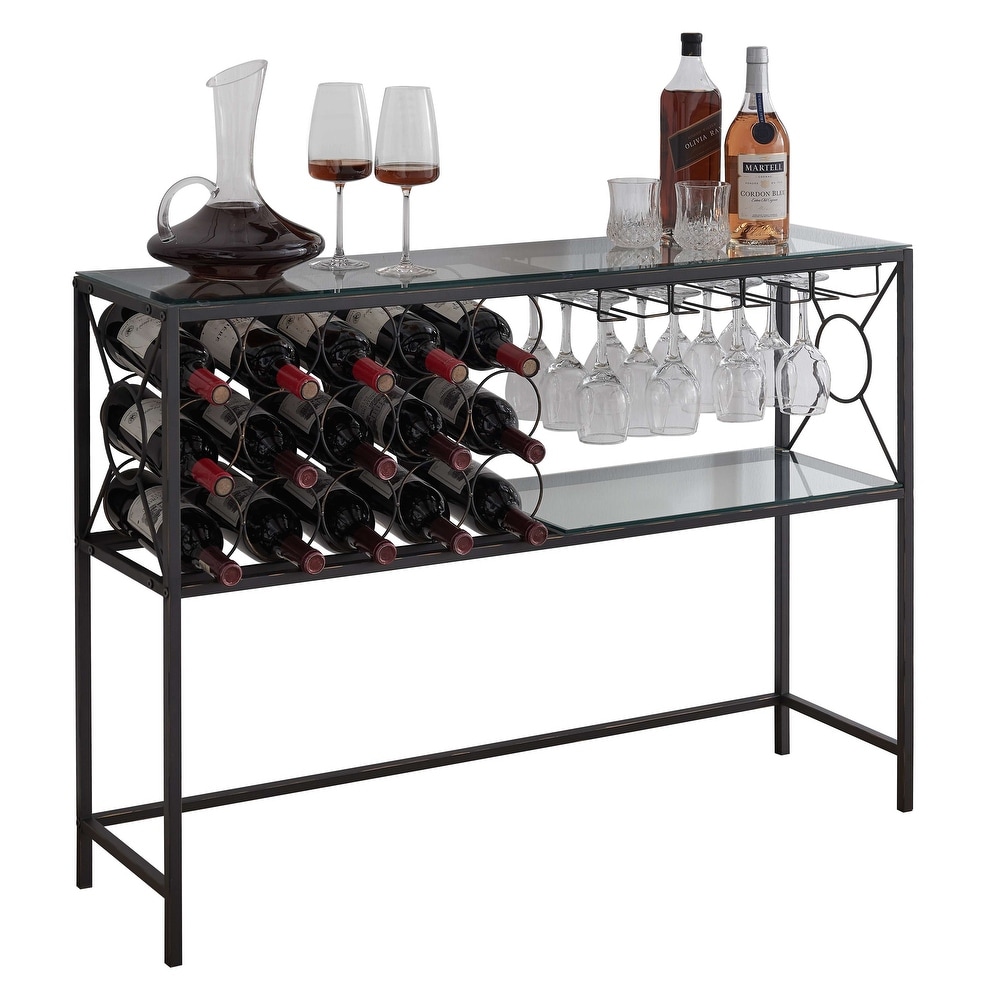 Wine Rack Console Table Elegance and Functionality