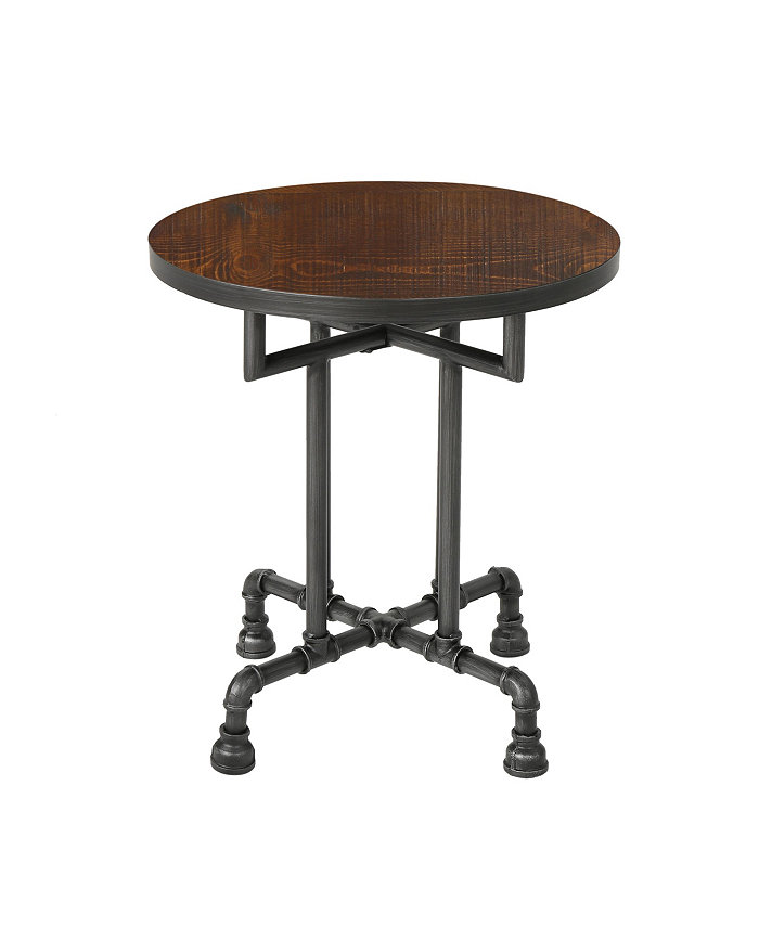 Noble House Westleigh Industrial Faux Wood End Table