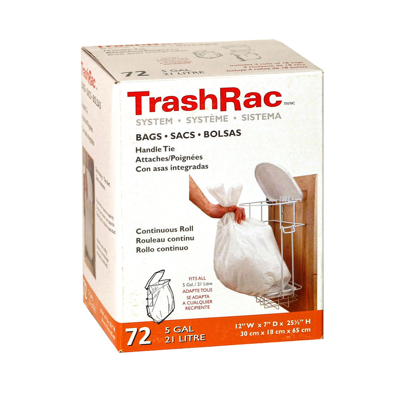 TRASHRAC BAGS 5GAL 72PK