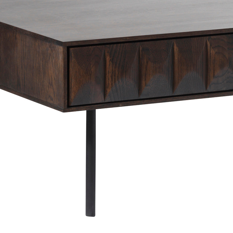 LATINA Coffee Table 117cm - Dark Brown / Black