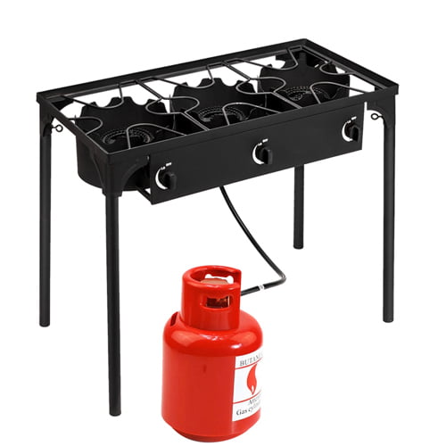 Ktaxon Propane Burner Outdoor 3 Burner 225,000BTU with 0-20 Psi Regulator