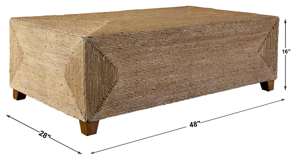 Uttermost Rora Woven Coffee table   Beach Style   Coffee Tables   by Modern Furniture LLC  Houzz