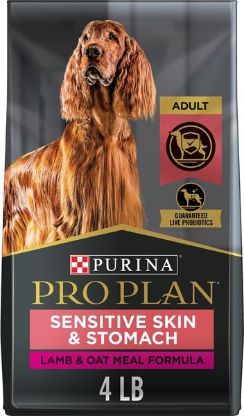 Purina Pro Plan Sensitive Skin and Stomach Adult w/Probiotics Lamb and Oat Meal Formula High Protein Dry Dog Food