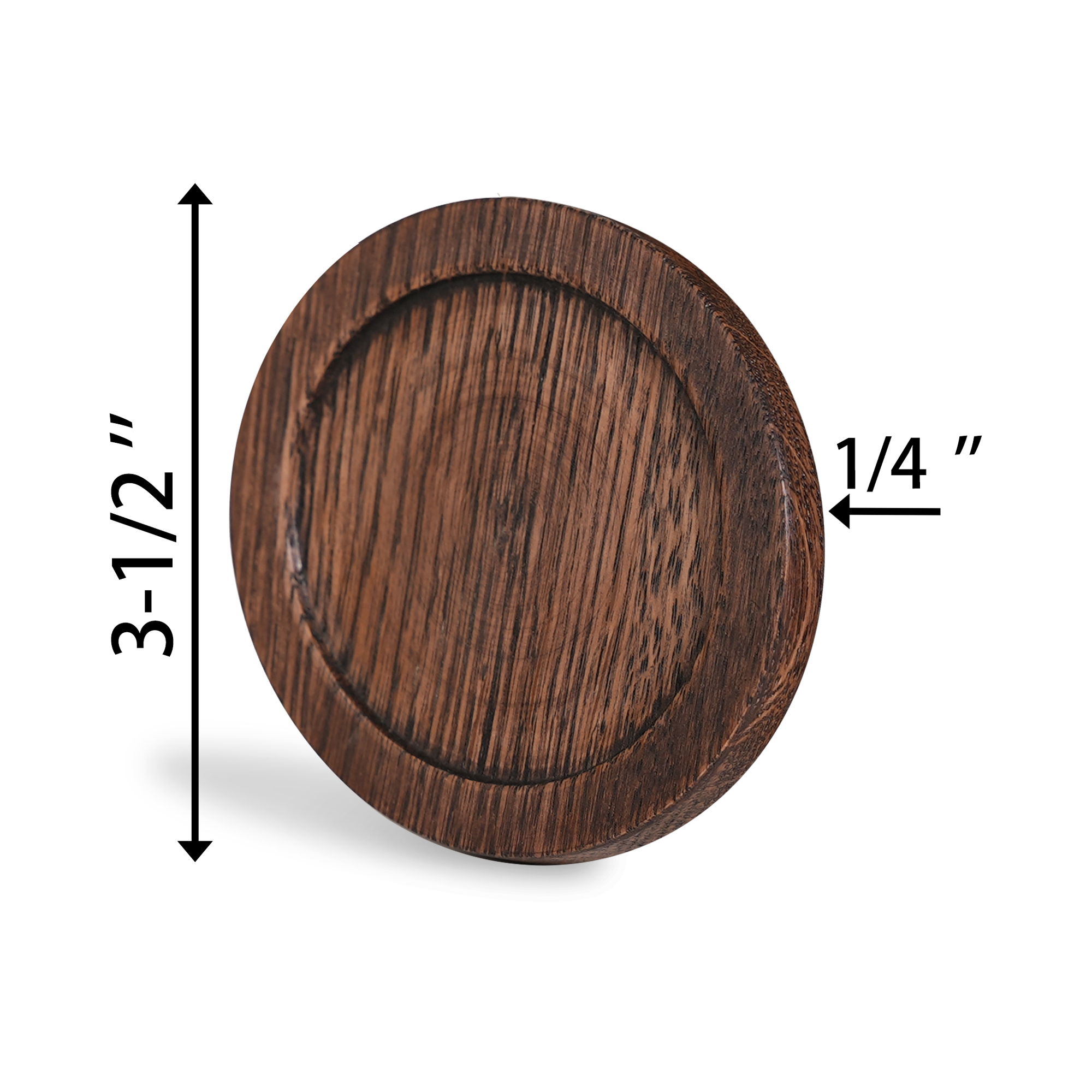 CONSDAN Cup Coasters， USA Grown Hardwood， Wooden Cup Coasters Set， Oak Color 6 Pcs a set