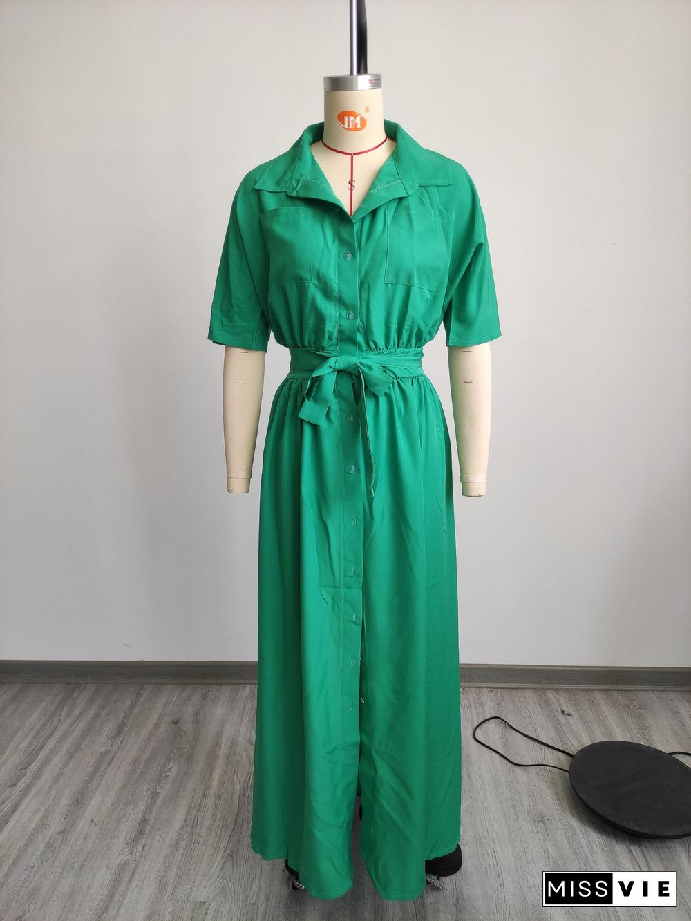 Fashion Loose Shirt Dress (With Belt)