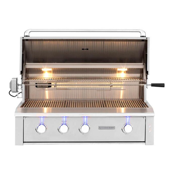 Summerset Alturi 42-Inch 3-Burner Built-In Propane Gas Grill With Stainless Steel Burners and Rotisserie