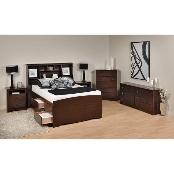 Copper Grove Backus Espresso Full/Queen Tall Slant-back Bookcase Headboard - - 20882230