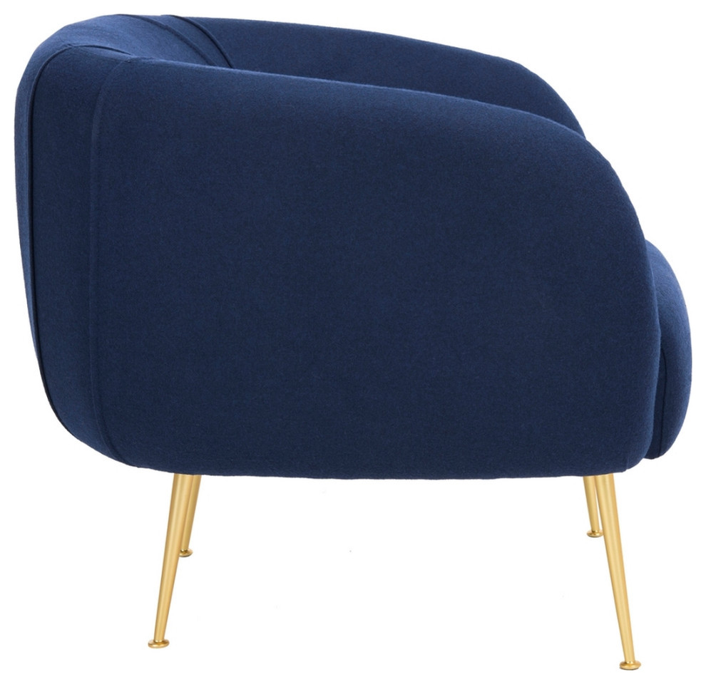 Natal Wool Blend Accent Chair Navy   Midcentury   Armchairs And Accent Chairs   by V.S.D Furniture  Houzz