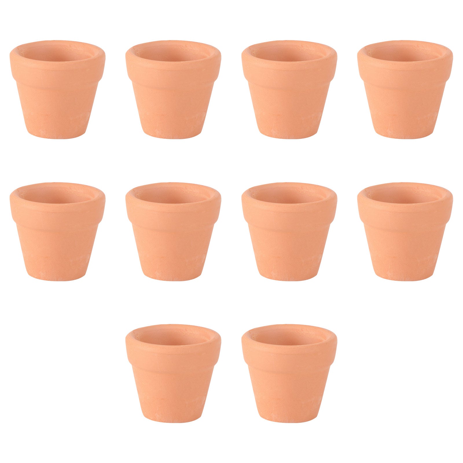 NUOLUX 12Pcs 3x3cm Small Mini Terracotta Pot Clay Ceramic Pottery Planter Cactus Flower Pots Succulent Nursery Pots Great for Plants Crafts Wedding Favor