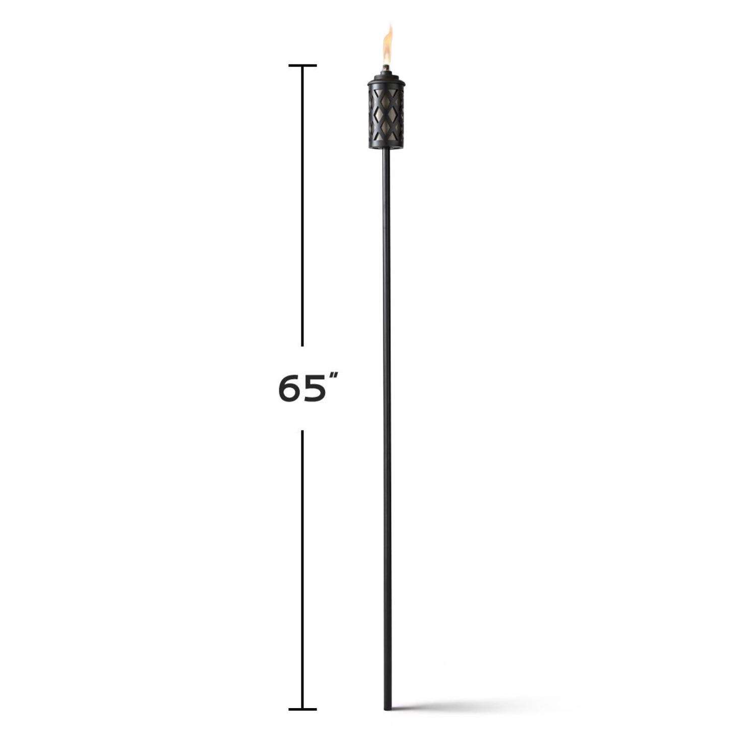 TIKI Convertible Black Metal 65 in. Urban Outdoor Torch 1 pc