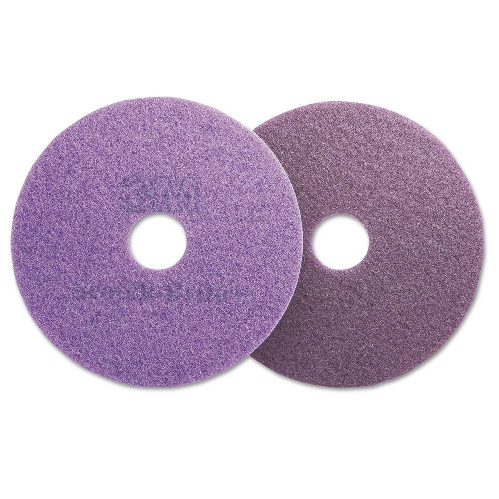 Scotch-Brite Diamond Floor Pads BurnishBuff 20 in. Dia Purple (5-Carton) MMM08418