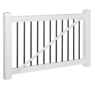 Weatherables Bellaire 3 ft. H x 5 ft. W White Vinyl Railing Gate Kit WWG-THDBA36-S60