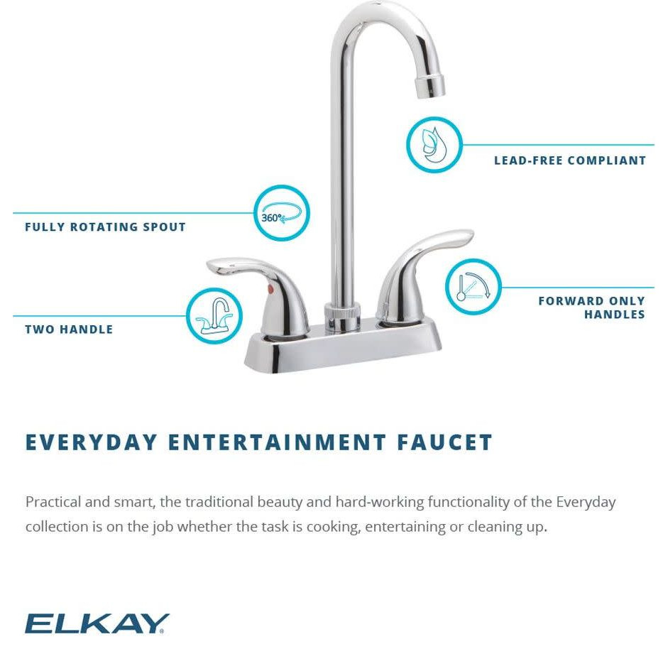 Elkay LK2477 Everyday 1.5 GPM Standard Bar Faucet   Contemporary   Bar Faucets   by Buildcom  Houzz