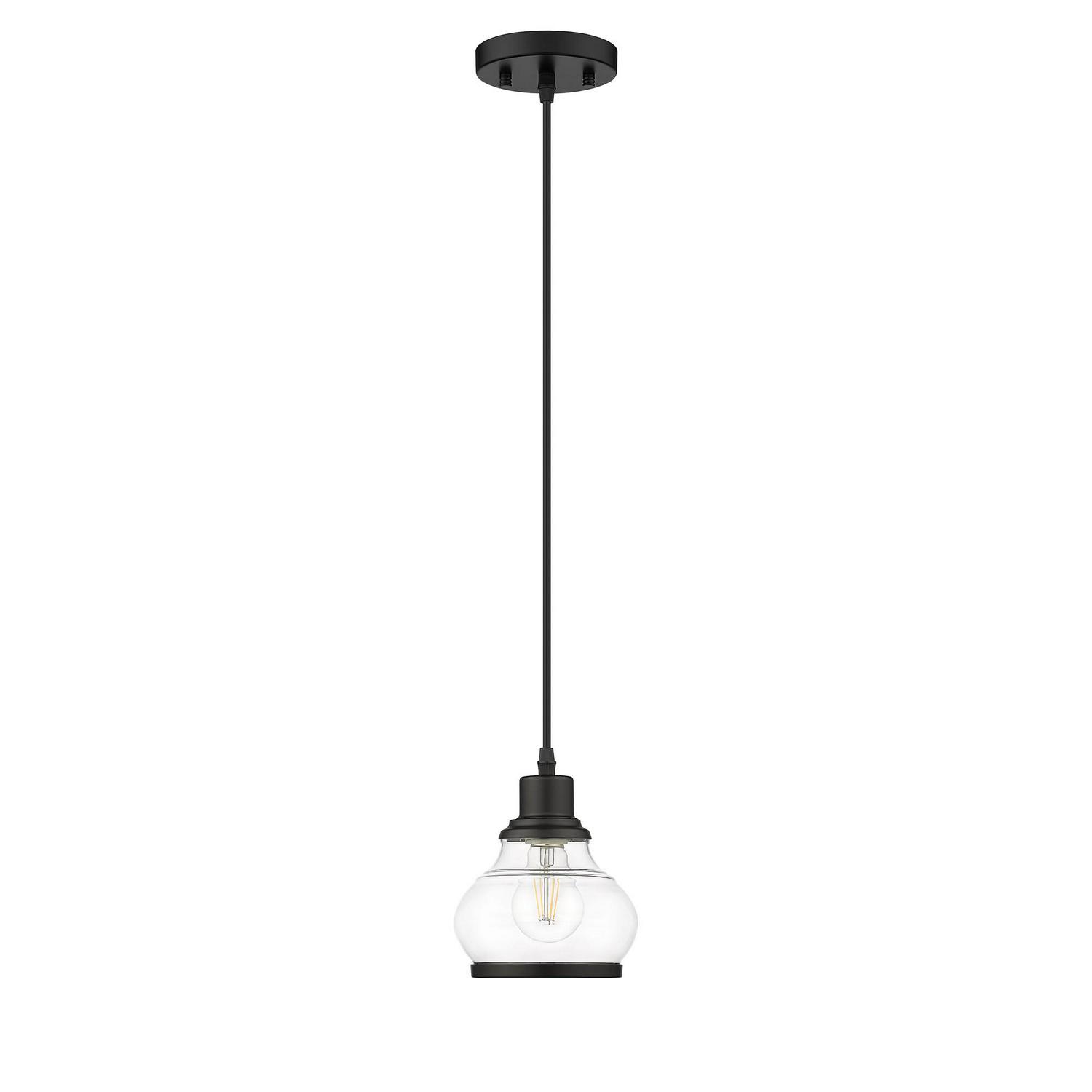 Ove Decors Glam 3-Light Ceiling Hanging Flush Mount Light， Black