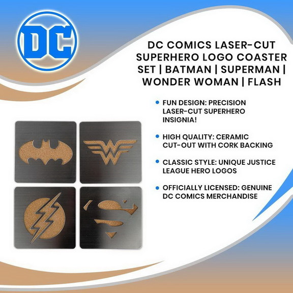 Seven20 DC Comics Laser Cut Superhero Logo Coaster...