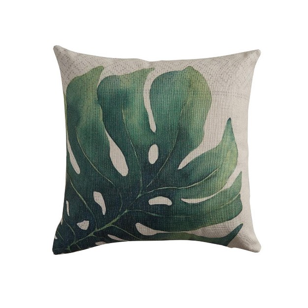 Split P Tropical Leaf Pillow Cover