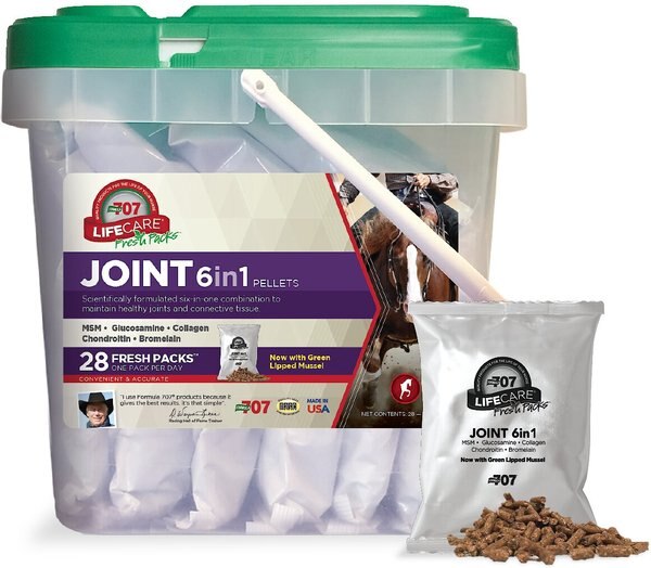 Formula 707 Joint 6-in-1 Hay Flavor Pellets Horse Supplement， 28 count