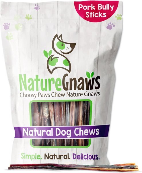 Nature Gnaws Extra Thin Pork Bully Sticks 5 - 6\