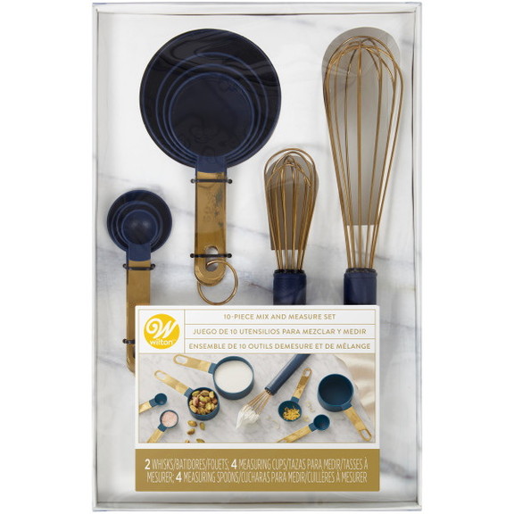 Wilton 2103 0 0069 Navy Blue and Gold Kitchen Uten...