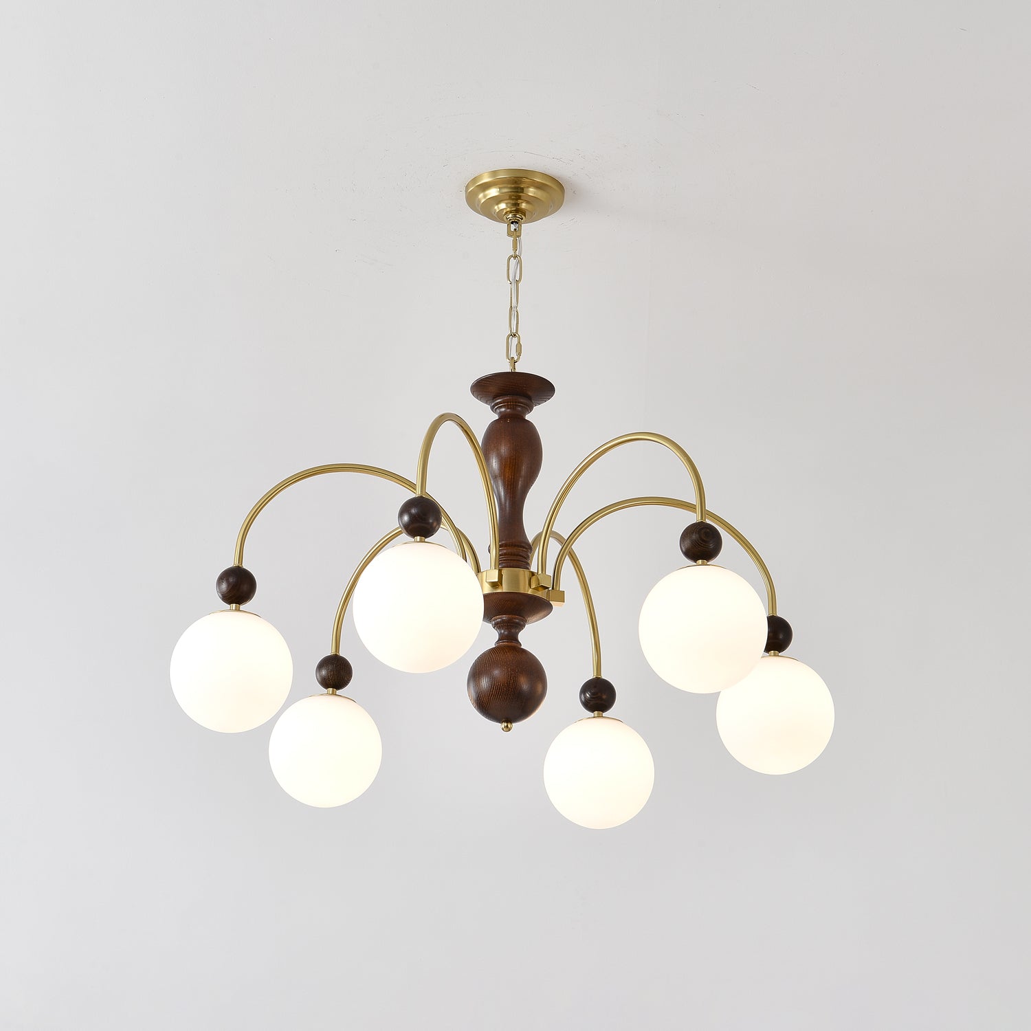 Archway Walnut Color Chandelier