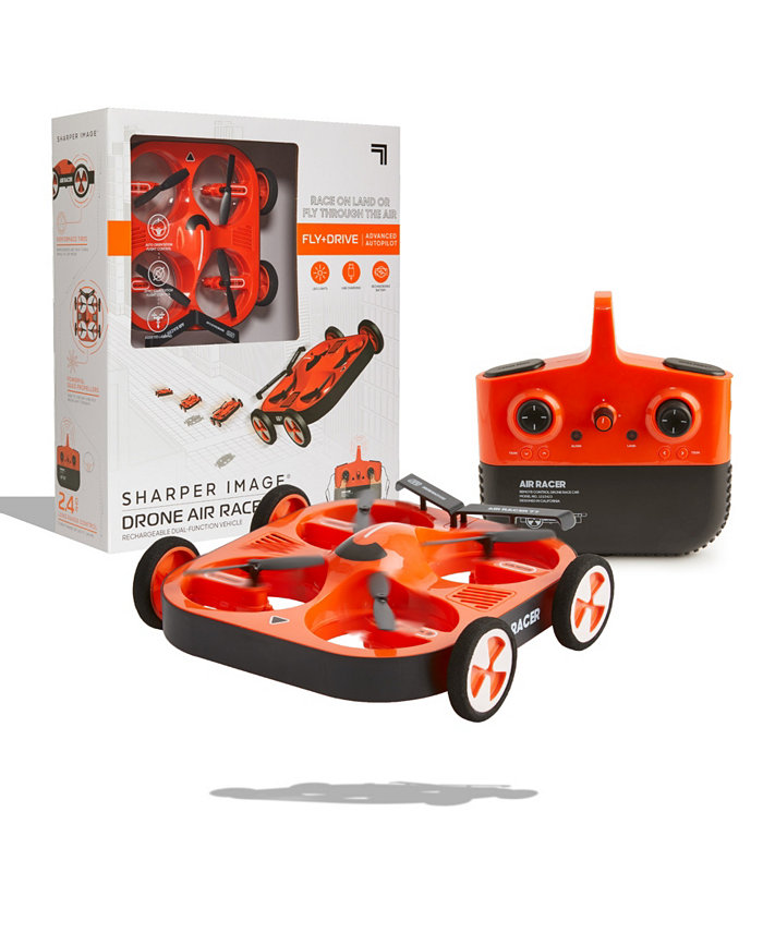 Sharper Image Toy RC Drone Air Racer Dual Function Vehicle Set  7 Piece