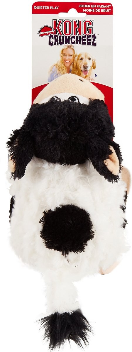 KONG Barnyard Cruncheez Cow Dog Toy