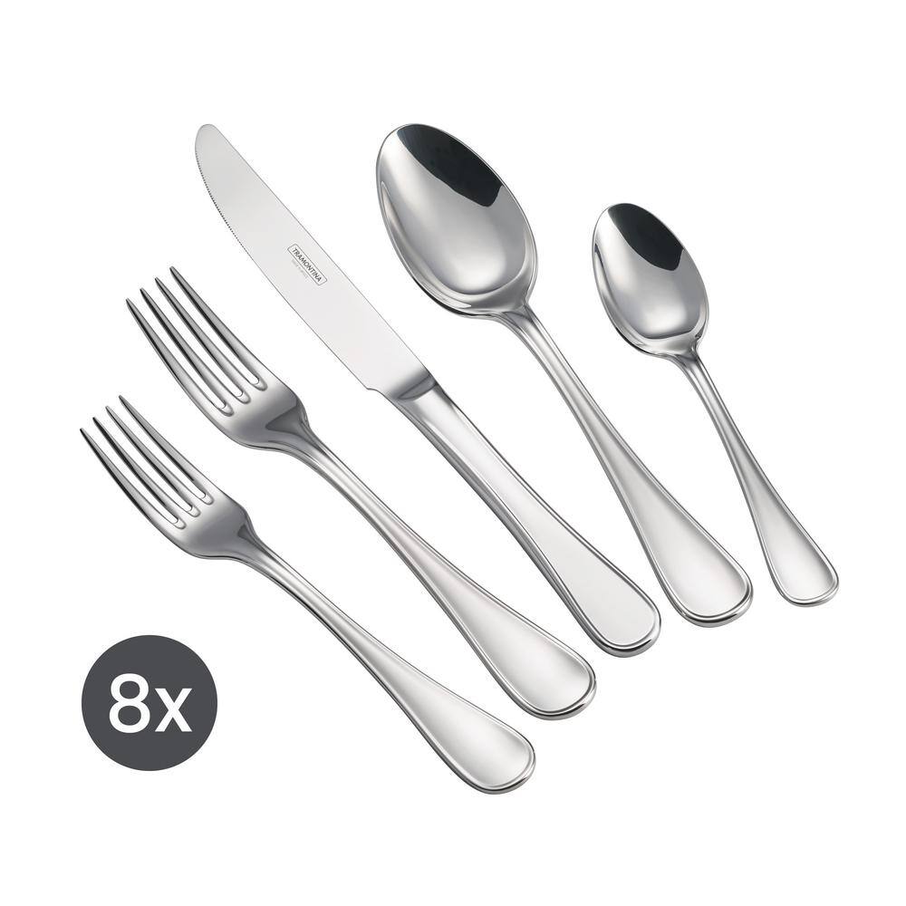 Tramontina Firenze 45-Piece 1810 Stainless Steel Flatware (Set Service for 8) 80315002DS