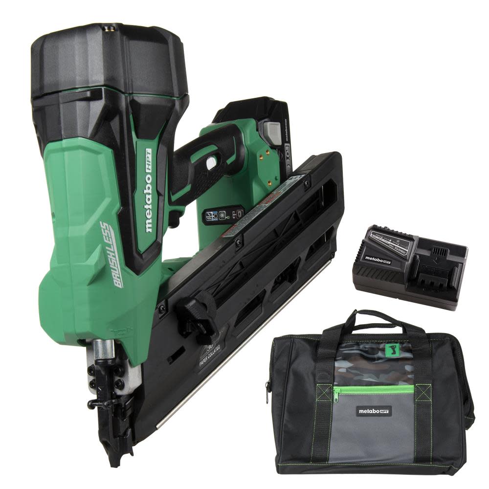 Metabo HPT 18 Volt Paper Collated Brushless Cordless Framing Nailer NR1890DCSM from Metabo HPT