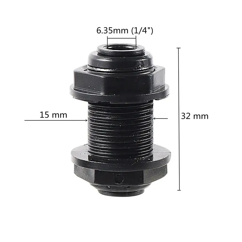 Straight Quick Coupling Aquarium Tank Fitting Bulkhead Connector For Reverse Osmosis System