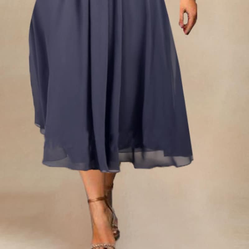 Women's Plus Size A Line Dress Solid Color