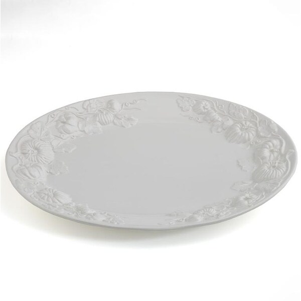 Euro Ceramica Pumpkin Leaf 20 Oval Platter