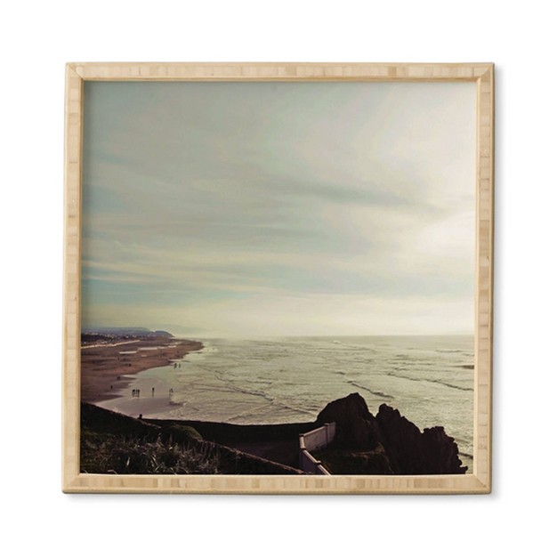 Chelsea Victoria A Day At The Beach Bamboo Framed Wall Art Deny Designs